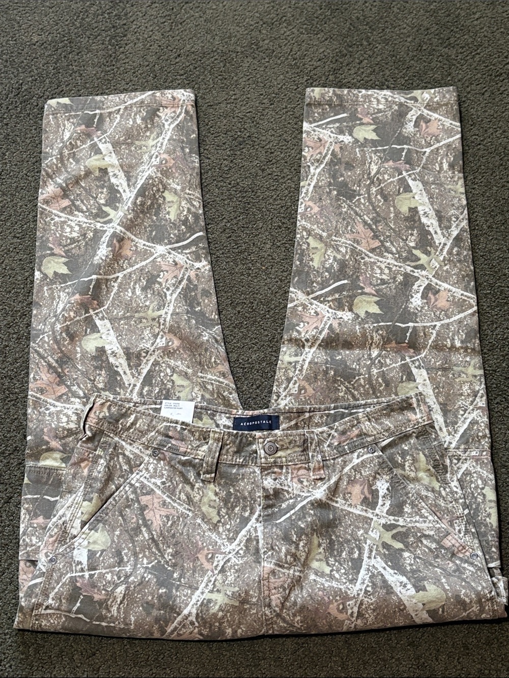 Aeropostale Men's Camouflage Chino Pants - Brown/Green/Tan